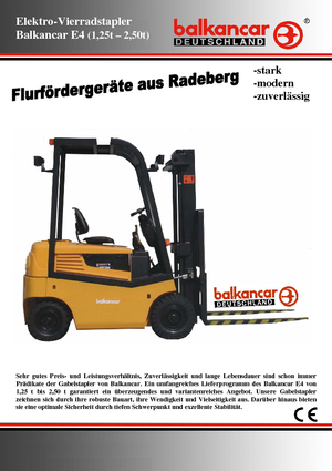 इलेक्ट्रिक फोर्कलिफ्ट Balkancar E 425 Compact