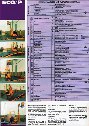 इलेक्ट्रिक फोर्कलिफ्ट Cesab ECO/P 60.1