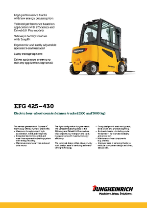 इलेक्ट्रिक फोर्कलिफ्ट Jungheinrich EFG 430