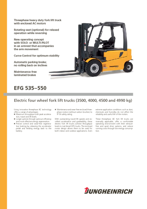 इलेक्ट्रिक फोर्कलिफ्ट Jungheinrich EFG 540