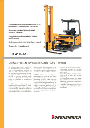 इलेक्ट्रिक साइडलोडर Jungheinrich EFX 413