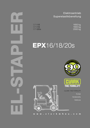 इलेक्ट्रिक फोर्कलिफ्ट Clark EPX 16