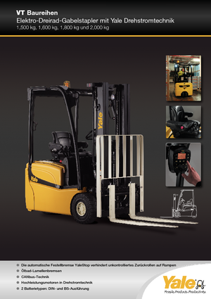 इलेक्ट्रिक फोर्कलिफ्ट Yale ERP1 VT SWB