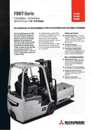 इलेक्ट्रिक फोर्कलिफ्ट Mitsubishi FB 16 NT ac
