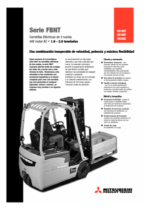 इलेक्ट्रिक फोर्कलिफ्ट Mitsubishi FB 20 NT ac