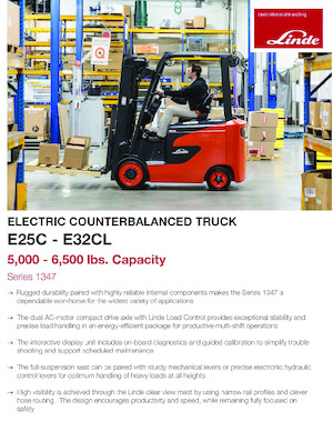 इलेक्ट्रिक फोर्कलिफ्ट Linde E30CL