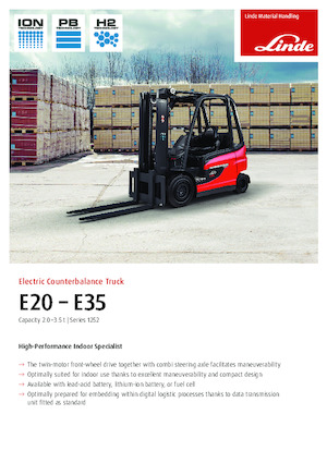 इलेक्ट्रिक फोर्कलिफ्ट Linde E25/600H