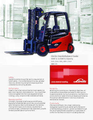 इलेक्ट्रिक फोर्कलिफ्ट Linde E35SH