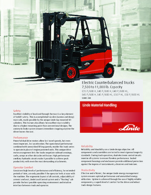 इलेक्ट्रिक फोर्कलिफ्ट Linde E35P/600H