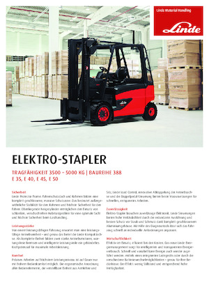 इलेक्ट्रिक फोर्कलिफ्ट Linde E50/600HL