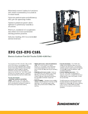 इलेक्ट्रिक फोर्कलिफ्ट Jungheinrich EFG C15