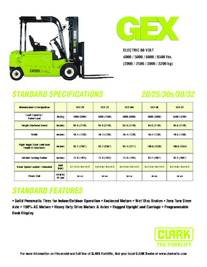 इलेक्ट्रिक फोर्कलिफ्ट Clark GEX 32