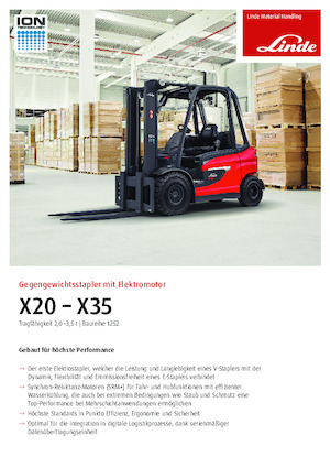 इलेक्ट्रिक फोर्कलिफ्ट Linde X35