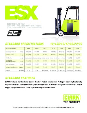 इलेक्ट्रिक फोर्कलिफ्ट Clark ESX 20