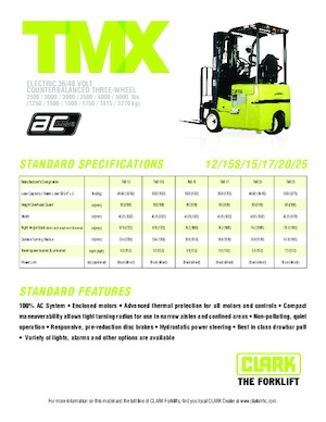 इलेक्ट्रिक फोर्कलिफ्ट Clark TMX 25