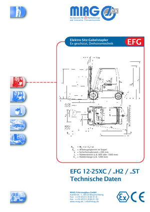 ईएक्स इलेक्ट्रिक एक्सप्लोजन-प्रूफ फोर्कलिफ्ट Miag EFG 25 XC