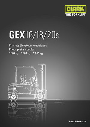 इलेक्ट्रिक फोर्कलिफ्ट Clark GEX20 s