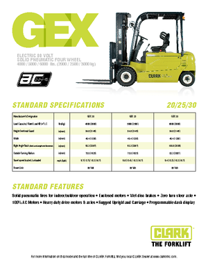 इलेक्ट्रिक फोर्कलिफ्ट Clark GEX 30