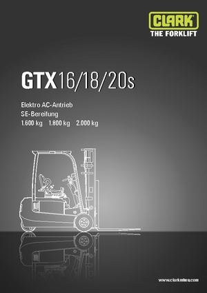 इलेक्ट्रिक फोर्कलिफ्ट Clark GTX16