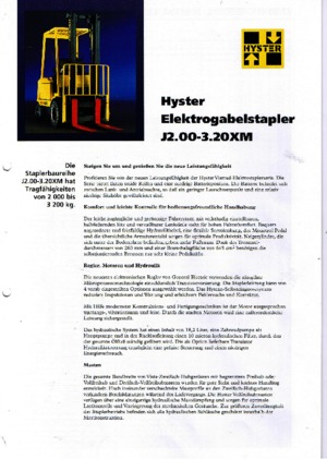 इलेक्ट्रिक फोर्कलिफ्ट Hyster J 2.50 XM
