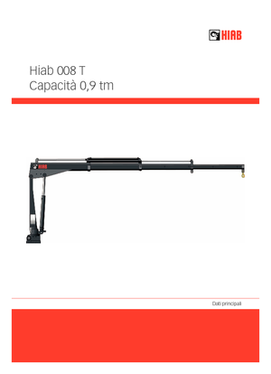 इलेक्ट्रिक लोडिंग क्रेन Hiab 008 T-0 ELT