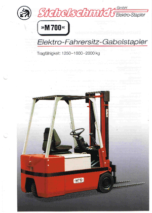 इलेक्ट्रिक फोर्कलिफ्ट Sichelschmidt M 720 ASM