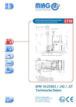 इलेक्ट्रिक एक्सप्लोजन प्रूफ रीच ट्रक Miag EFM 20 XE 3