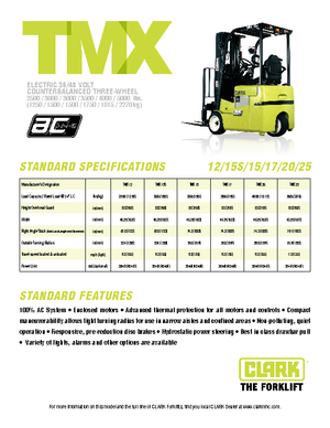 इलेक्ट्रिक फोर्कलिफ्ट Clark TMX 15