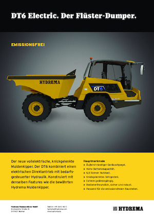 इलेक्ट्रिक व्हील डंपर Hydrema DT6