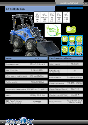 इलेक्ट्रिक व्हील लोडर Multione EZ 5 