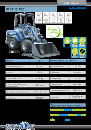 इलेक्ट्रिक व्हील लोडर Multione EZ 7