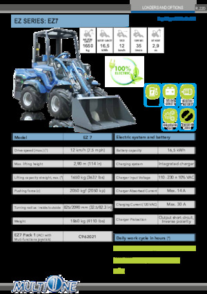 इलेक्ट्रिक व्हील लोडर Multione EZ 7