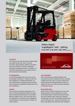 इलेक्ट्रिक फोर्कलिफ्ट Linde E 20 EX PHL