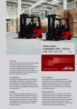 इलेक्ट्रिक फोर्कलिफ्ट Linde E 30 EX