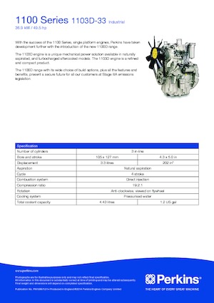 इंजन Perkins 1103D-33