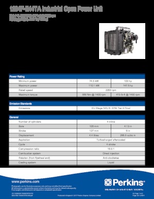 इंजन Perkins 1204F-E44TA