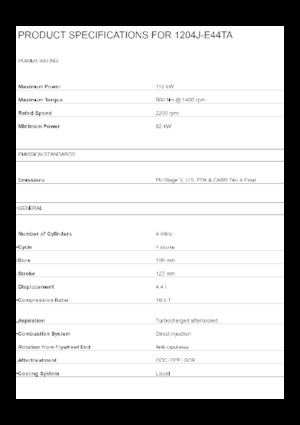 इंजन Perkins 1204J-E44TA