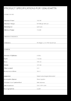 इंजन Perkins 1204J-E44TTA