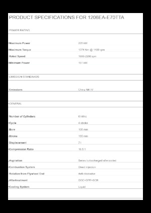 इंजन Perkins 1206EA-E70TTA