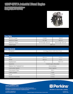 इंजन Perkins 1206F-E70TA