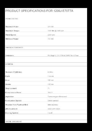 इंजन Perkins 1206J-E70TTA