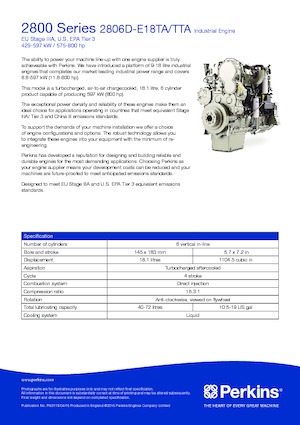 इंजन Perkins 2806D-E18TA