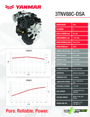 इंजन Yanmar 3TNV88C-DSA