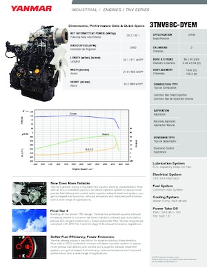 इंजन Yanmar 3TNV88C-DYEM