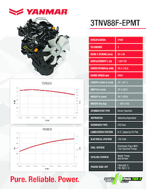 इंजन Yanmar 3TNV88F-EPMT