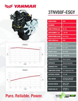 इंजन Yanmar 3TNV88F-ESGY