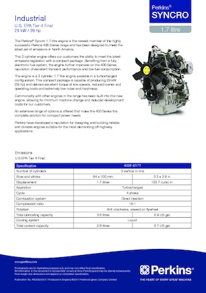 इंजन Perkins 403F-E17T
