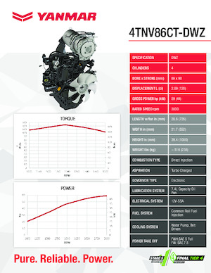 इंजन Yanmar 4TNV86CT-DWZ
