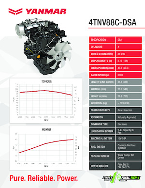 इंजन Yanmar 4TNV88C-DSA