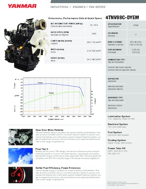 इंजन Yanmar 4TNV88C-DYEM